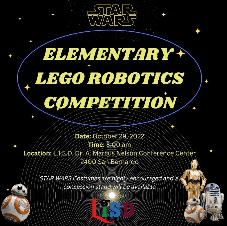 Elementary Lego Robotics Competition - October 29, 2022 - at 8:00 am