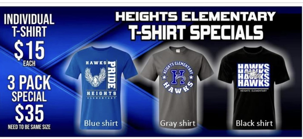 2022-2023 School Year Heights T-shirt bundle