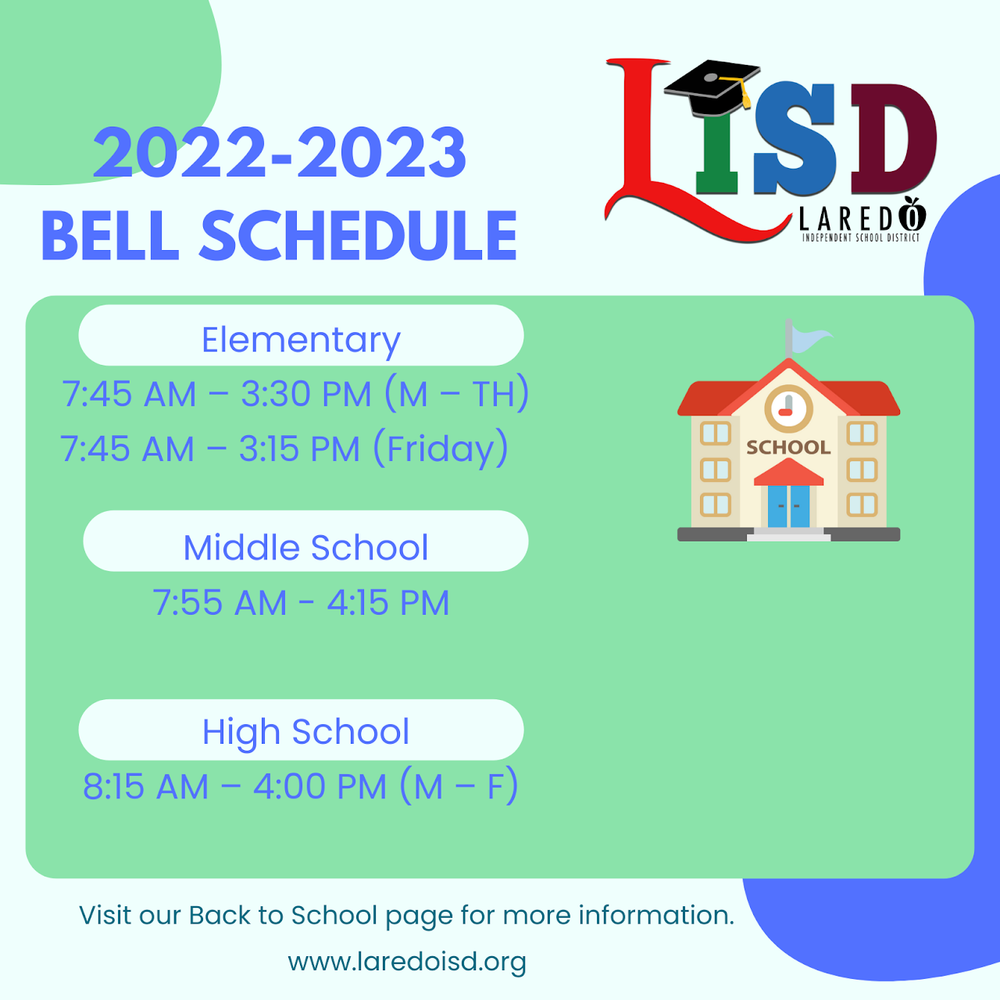 LISD Bell Schedule Louis J Christen Middle School