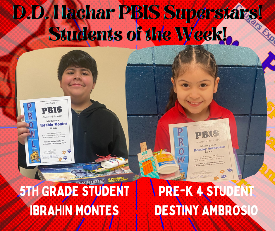 PBIS Student of the Week!
