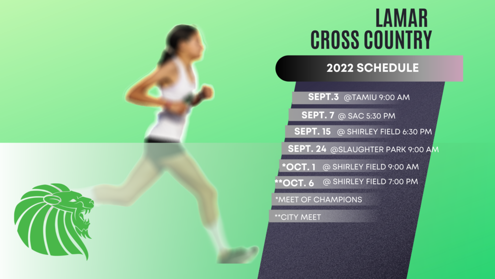 M. B. Lamar Cross Country Schedule