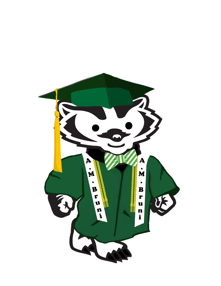 badger with cap and gown image
