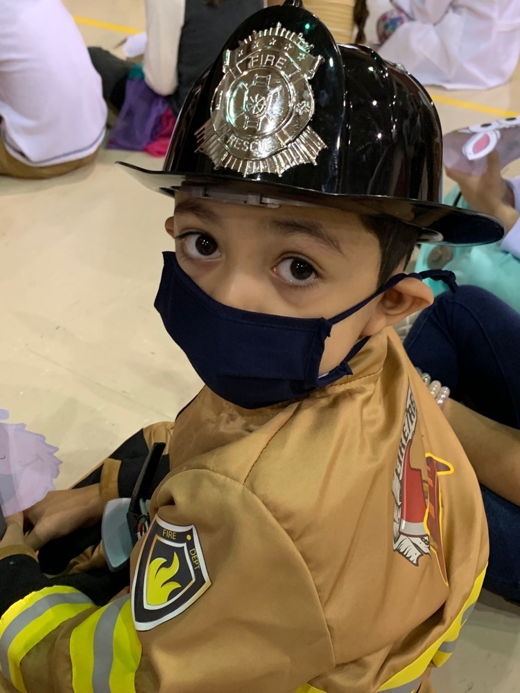 PK student dressed as fireman