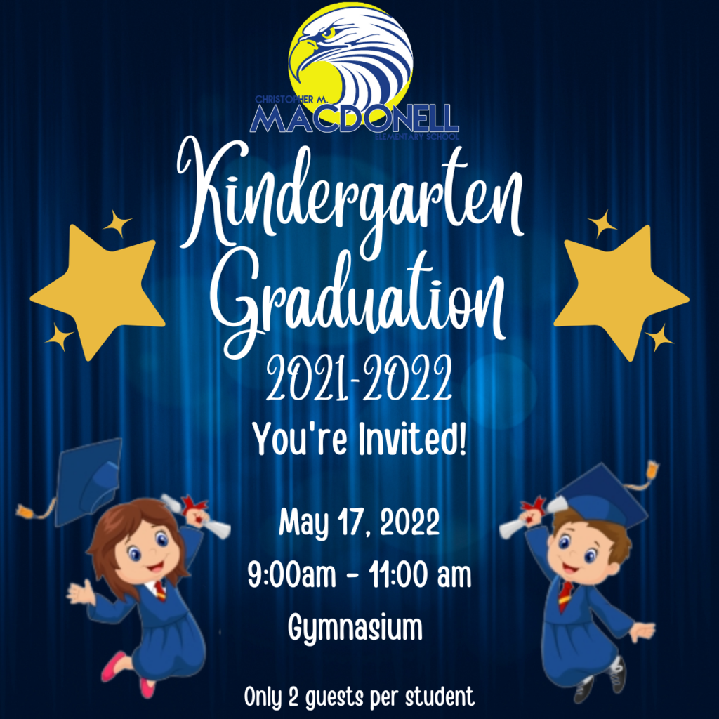 Kinder Graduation Invite May 17th, 2022