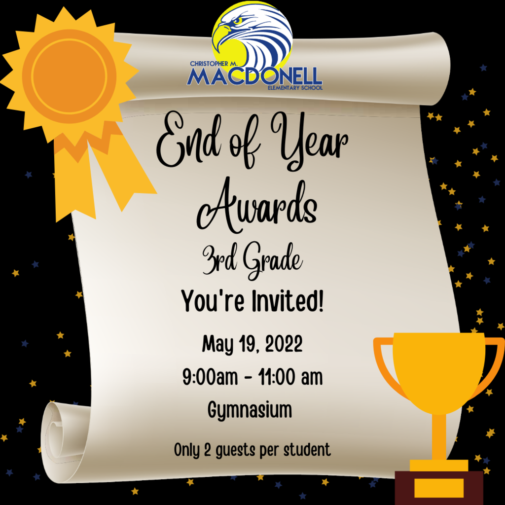 3rd Grade Invite May 19th, 2022