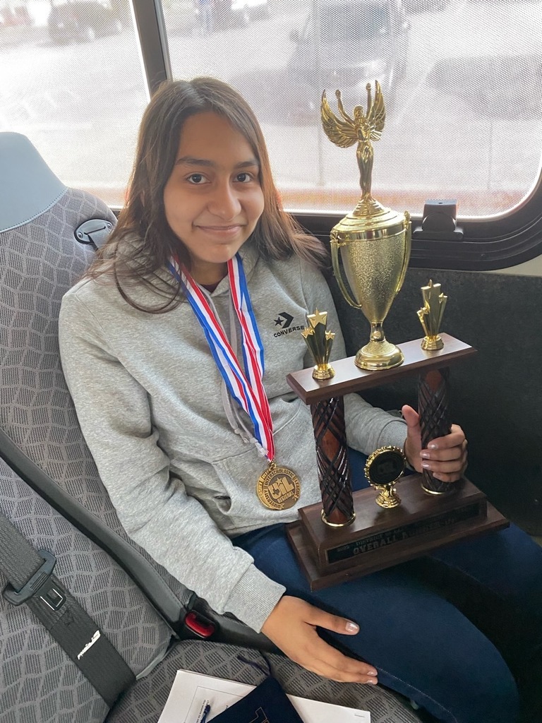 Mia Cuevas 1st place UIL Spelling & Vocabulary.