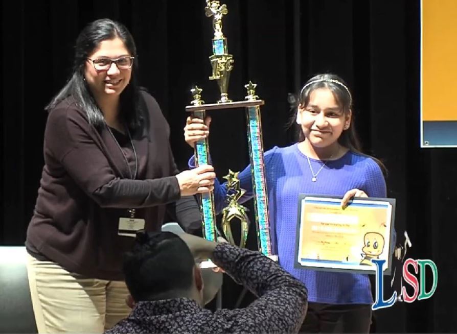 Mia Cuevas 1st place UIL Spelling & Vocabulary.