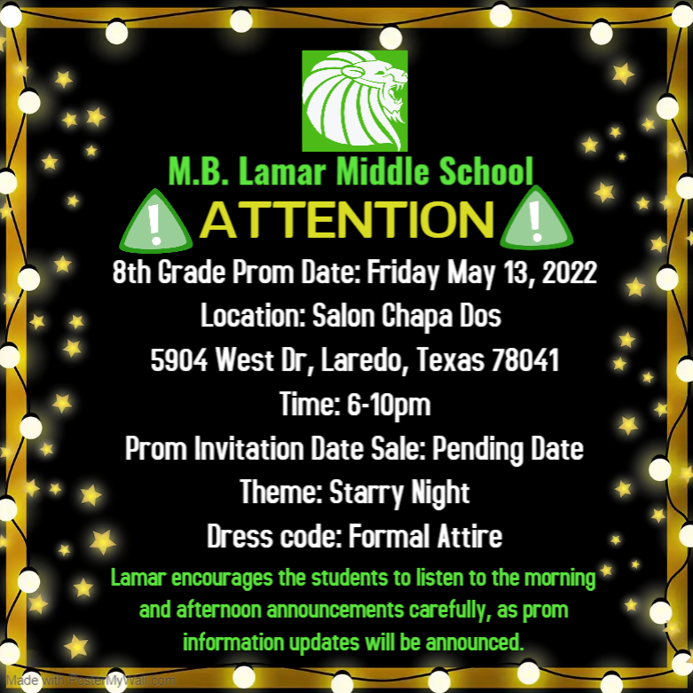 MB Lamar 8th Grade Prom