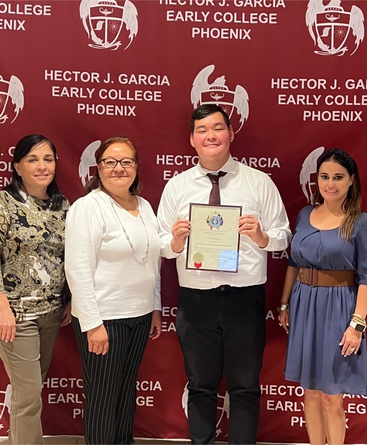Congratulations to Ken Yaguchi who received the Mr. South Texas scholarship for GECHS. #PhoenixPride 