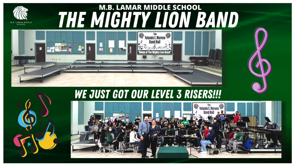 New Level 3 Risers for MB Lamar Band!