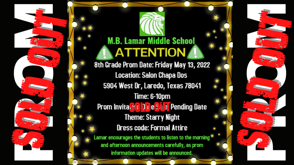 Prom tickets are sold out!
