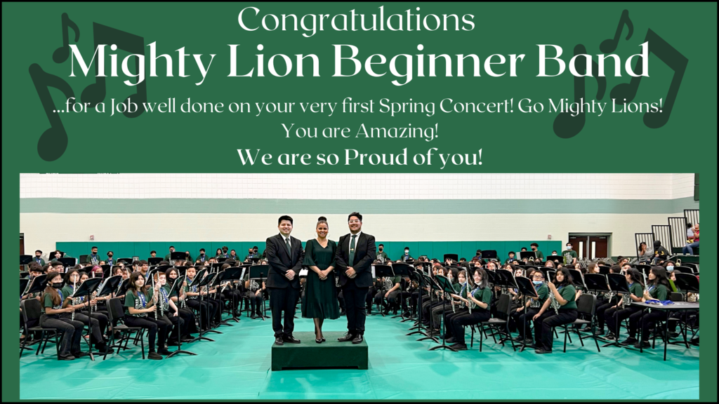 Congratulations Mighty Lion Band!