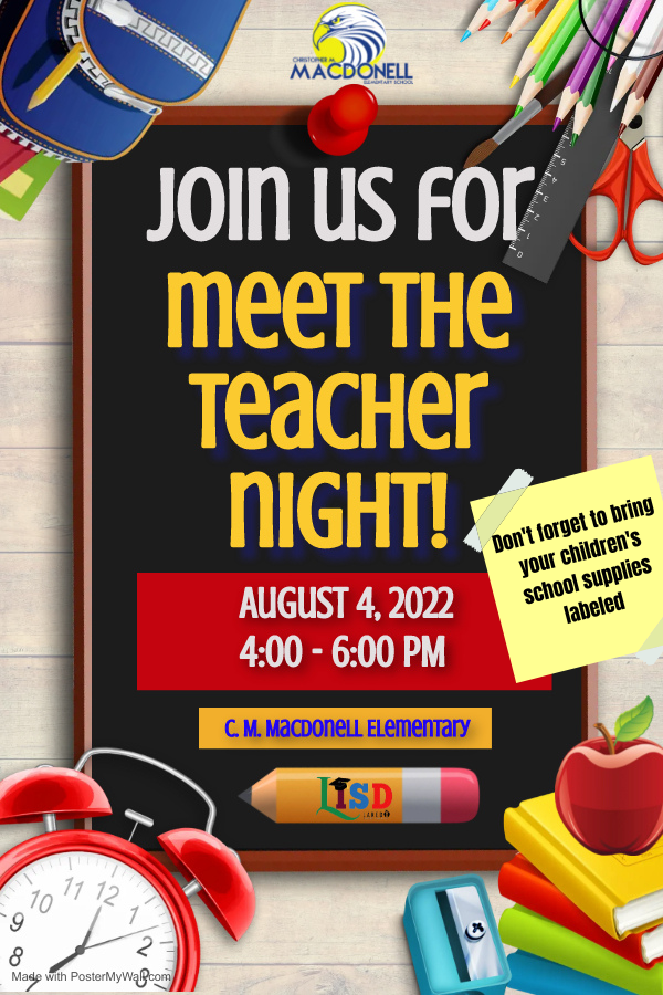 Meet the Teacher Night Flyer