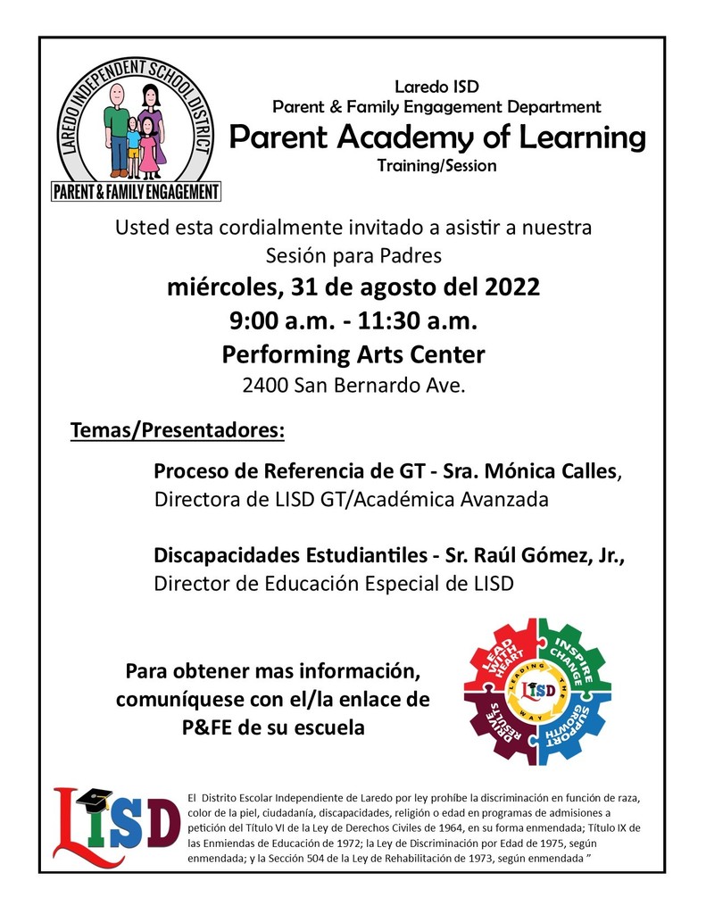 Parent Academy of Learning Spanish