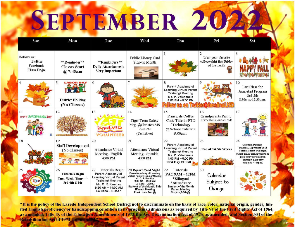 September calendar 