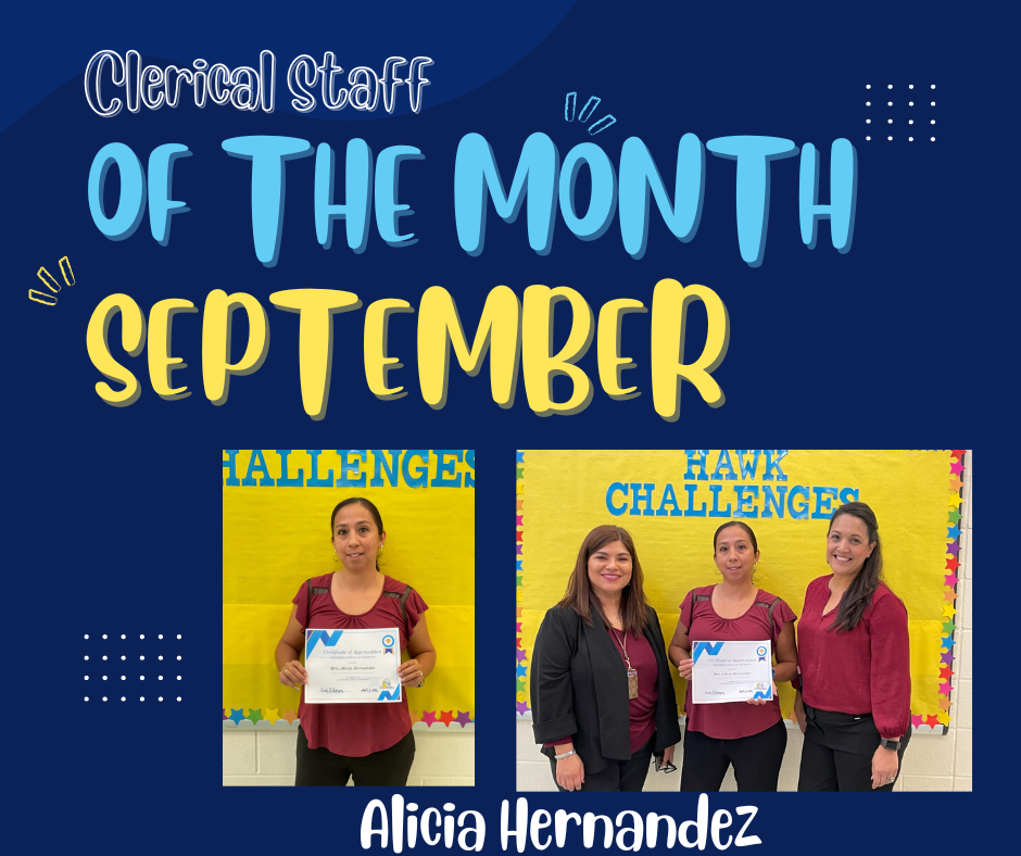 Clerical of the Month A. Hernandez