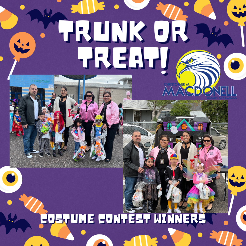 Trunk or Treat Contest Winners Pre-K and Kinder