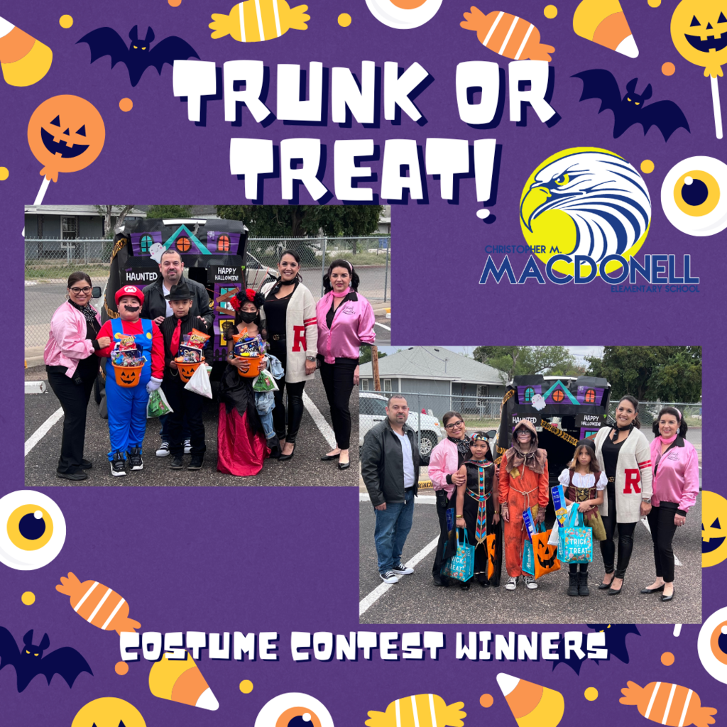 Trunk or Treat Contest Winners 3rd and 4th Grade