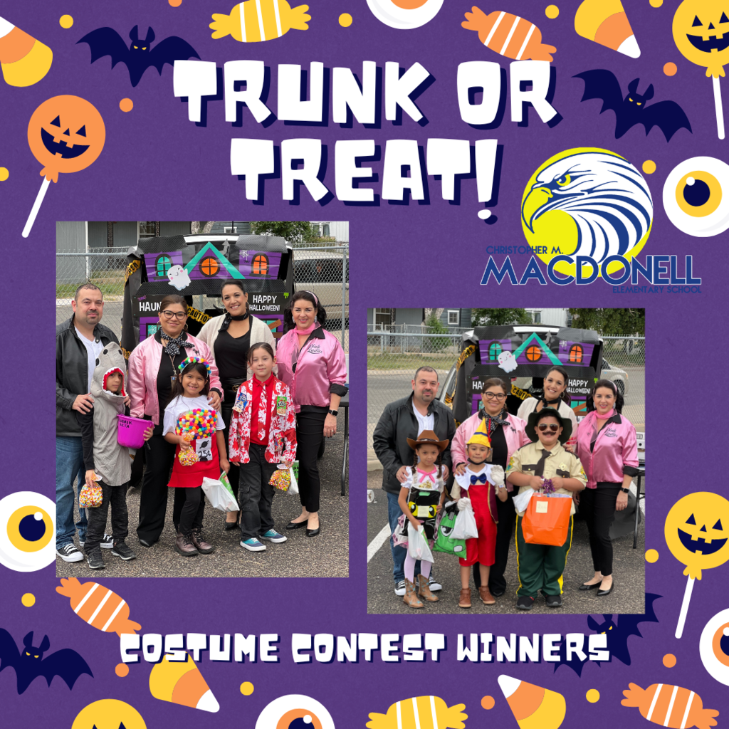 Trunk or Treat Contest Winners 1st and 2nd Grade