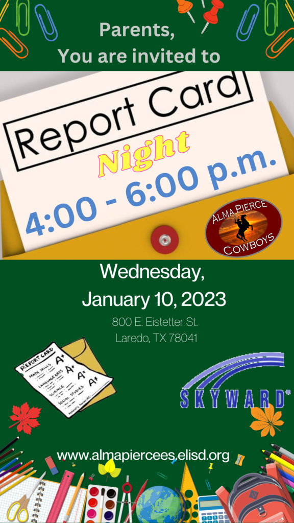 Attention Cowboy Family!!! Please join us for report card night on Wednesday.