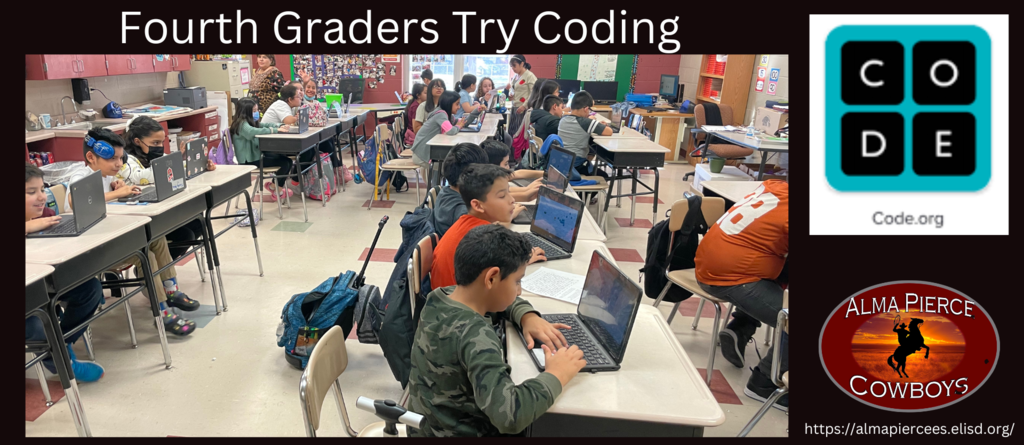 Fourth graders try coding on Code.org