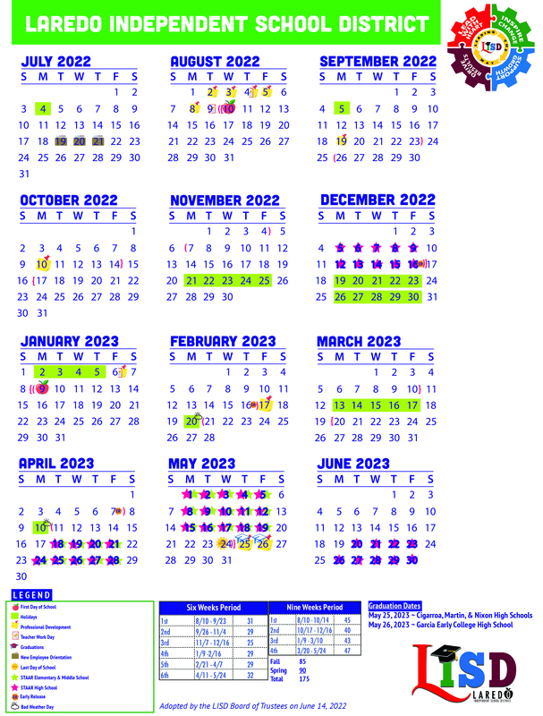 School Year Calendar Click for PDF