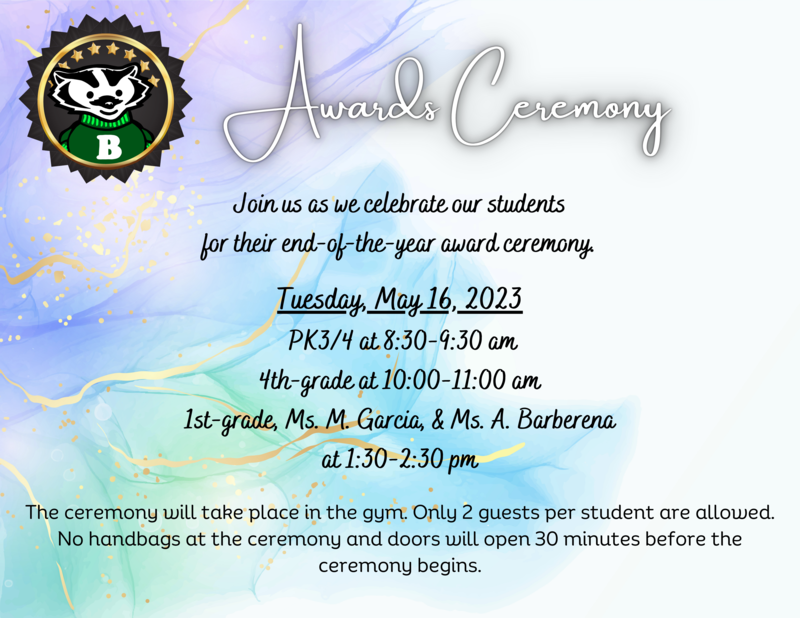 Awards and Graduation Information Antonio M. Bruni Elementary School